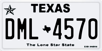 TX license plate DML4570