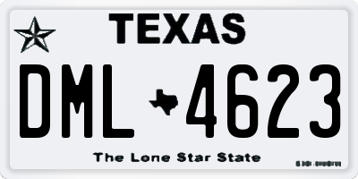 TX license plate DML4623