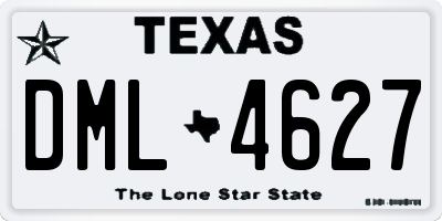 TX license plate DML4627