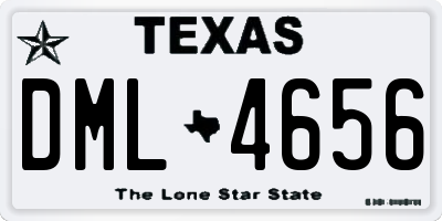 TX license plate DML4656