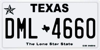 TX license plate DML4660