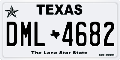 TX license plate DML4682