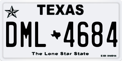 TX license plate DML4684