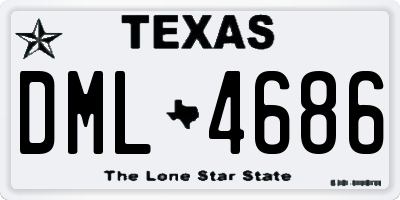 TX license plate DML4686