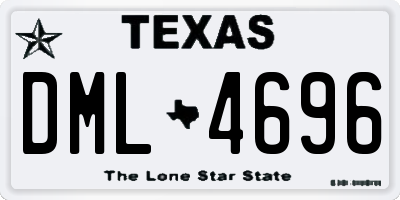 TX license plate DML4696