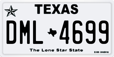 TX license plate DML4699