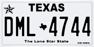 TX license plate DML4744