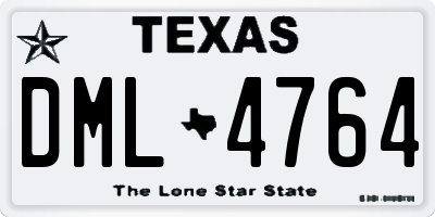 TX license plate DML4764