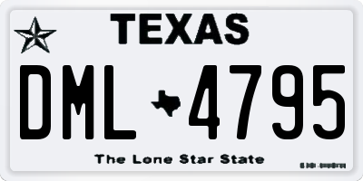 TX license plate DML4795