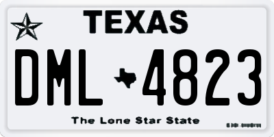 TX license plate DML4823