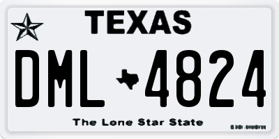 TX license plate DML4824