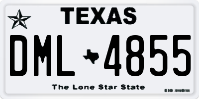 TX license plate DML4855