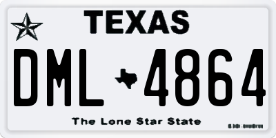 TX license plate DML4864