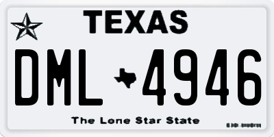 TX license plate DML4946