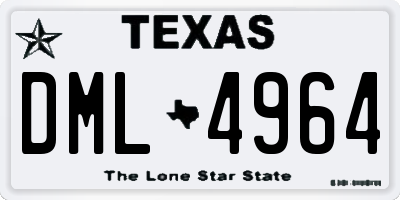 TX license plate DML4964