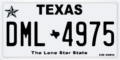 TX license plate DML4975