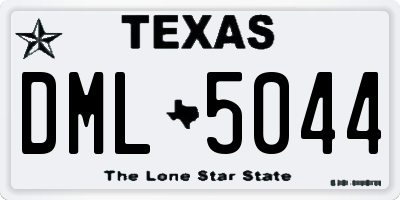 TX license plate DML5044