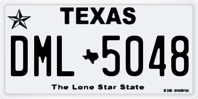 TX license plate DML5048