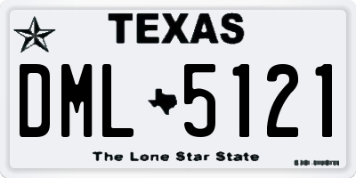 TX license plate DML5121