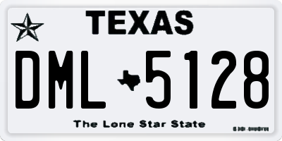 TX license plate DML5128
