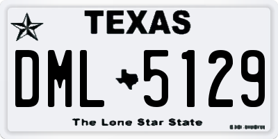 TX license plate DML5129
