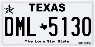 TX license plate DML5130