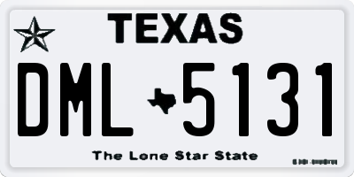 TX license plate DML5131