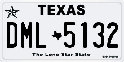 TX license plate DML5132