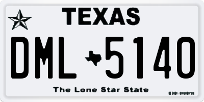 TX license plate DML5140