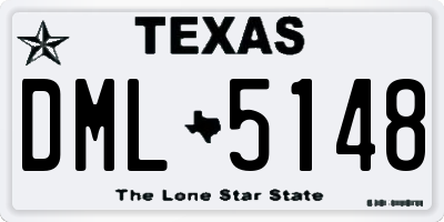 TX license plate DML5148