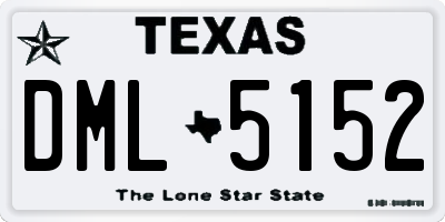 TX license plate DML5152