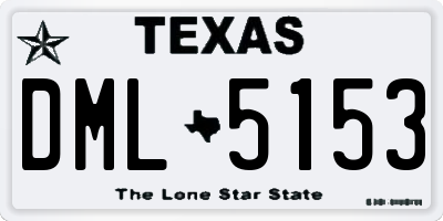 TX license plate DML5153