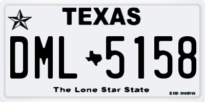 TX license plate DML5158