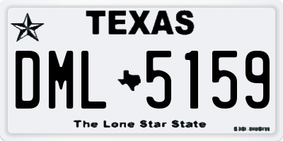 TX license plate DML5159