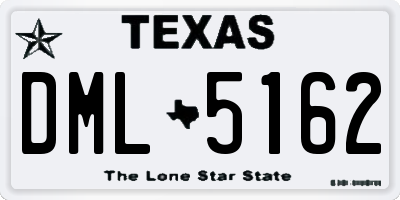 TX license plate DML5162