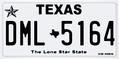 TX license plate DML5164