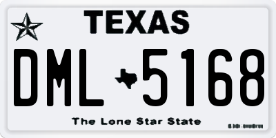 TX license plate DML5168