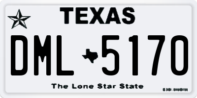 TX license plate DML5170