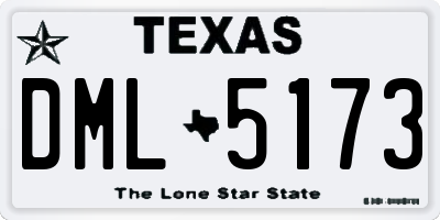 TX license plate DML5173