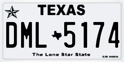 TX license plate DML5174