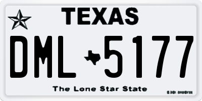 TX license plate DML5177