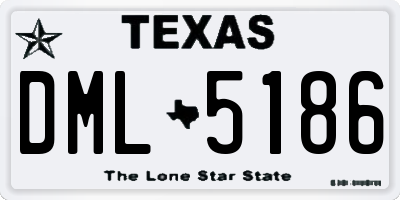 TX license plate DML5186