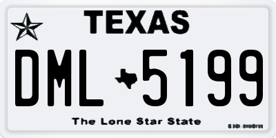 TX license plate DML5199