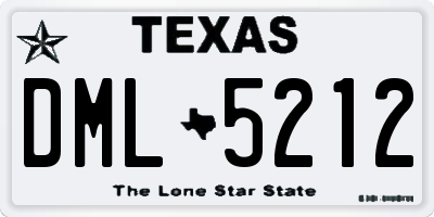 TX license plate DML5212