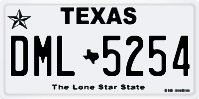 TX license plate DML5254