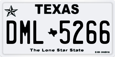 TX license plate DML5266