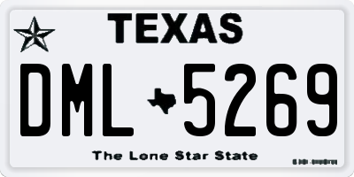TX license plate DML5269