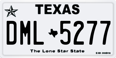 TX license plate DML5277
