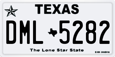 TX license plate DML5282