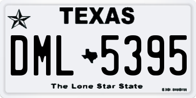 TX license plate DML5395